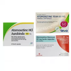 Атомоксетин 60 мг Европа :: Аналог Когниттера :: Aurobindo/ Amarox / Glenmark / Teva капс. №28 фото